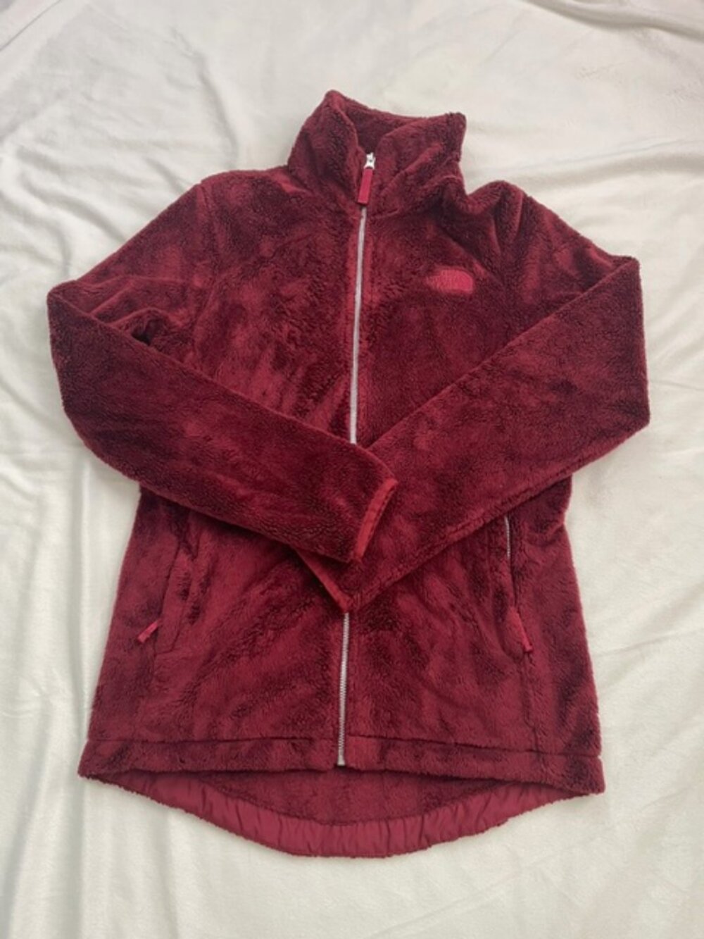 The North Face Women’s Zipper Osito Fleece Jacket, Red Maroon, Size XS